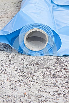 Polyethylene protection vapour barrier to restrict the passage o