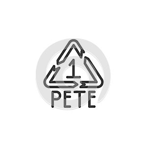 Polyethylene terephthalate line icon photo