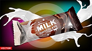 Polyethylene vector package for milk chocolate bar