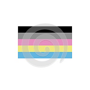 Polygender flag flat icon, vector illustration