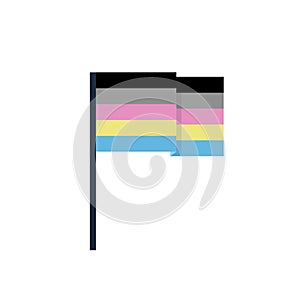Polygender flag flat icon, vector illustration