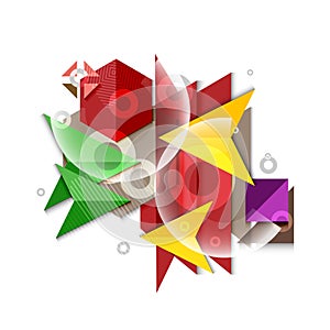 Polygeometric abstract background