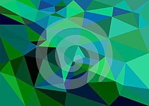 Polygon background green emerald