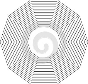 10 sided polygon line 18 concentric same thickness