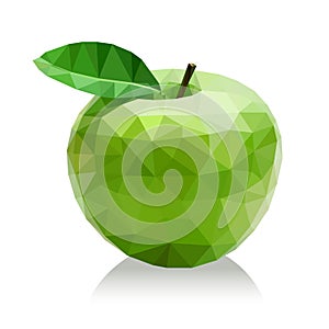 Polygon green apple