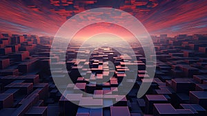 polygon infinite gridscape abstract