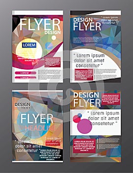 Polygon Modern Brochure Layout design template.Flyer Leaflet cover Presentation photo