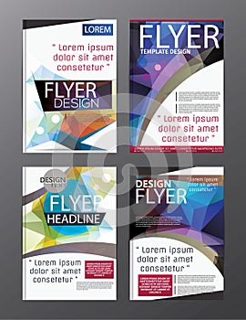 Polygon Modern Brochure Vector CMYK Modern A4