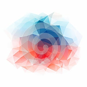 Abstract Polygon Pattern With Blue, Red, And Orange Colors photo