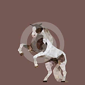Polygon triangle farm horse