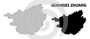 Polygonal 2D Mesh High Detail Vector Map of Guangxi Zhuang Region Abstractions