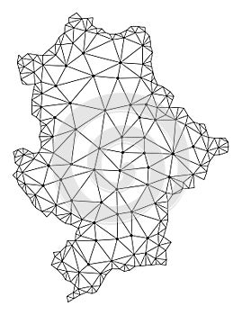 Polygonal 2D Mesh Vector Map of Donetsk Republic
