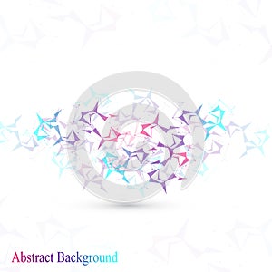 Polygonal Abstract background. Low poly, molecule