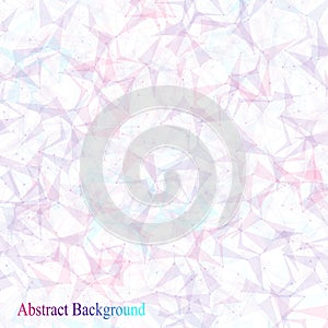 Polygonal Abstract background. Low poly, molecule