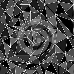 Polygonal abstract geometric seamless pattern.