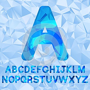 Polygonal alphabet vector photo