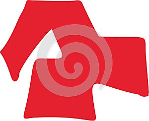 Polygonal angular geometric shape. Irregular Handdrawn Freeform