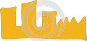 Polygonal angular geometric shape. Irregular Handdrawn Freeform