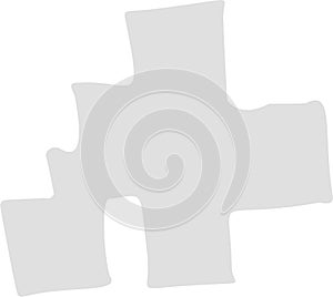 Polygonal angular geometric shape. Irregular Handdrawn Freeform