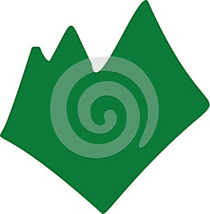 Polygonal angular geometric shape. Irregular Handdrawn Freeform