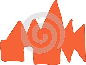 Polygonal angular geometric shape. Irregular Handdrawn Freeform