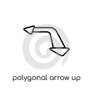 Polygonal arrow up icon from Geometry collection.