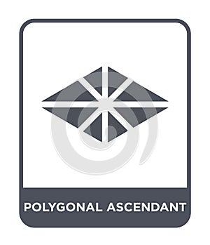 polygonal ascendant icon in trendy design style. polygonal ascendant icon isolated on white background. polygonal ascendant vector photo