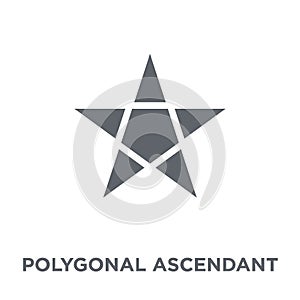 Polygonal ascendant signal icon from Geometry collection. photo