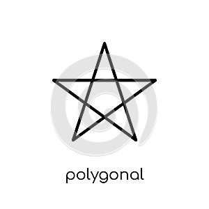 Polygonal ascendant signal icon from Geometry collection. photo