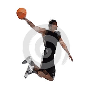 Polygonal basketball player