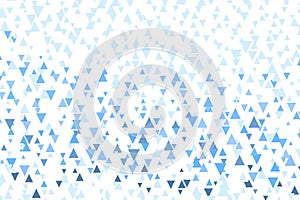 Polygonal blue mosaic background. Abstract low poly vector illustration. Triangular pattern, copy space. Template