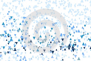 Polygonal blue mosaic background. Abstract low poly vector illustration. Triangular pattern, copy space. Template