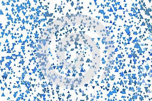 Polygonal blue mosaic background. Abstract low poly vector illustration. Triangular pattern, copy space. Template