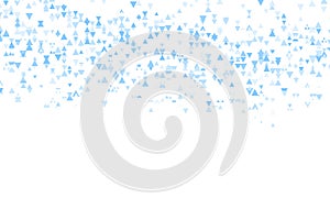 Polygonal blue mosaic background. Abstract low poly vector illustration. Triangular pattern, copy space. Template