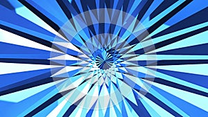 Polygonal blue shining star shape endless spin. Spinning diamond background loop. Iridescent rotating brilliant facets seamless