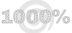 Polygonal 2D 1000 Text Label