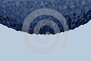 Polygonal dark blue mosaic background. Abstract low poly vector illustration. Triangular pattern  in halftone style.