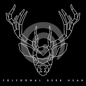 Polygonal deer head vector file â€“ stock illustration