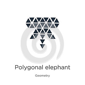 Polygonal elephant icon vector. Trendy flat polygonal elephant icon from geometry collection isolated on white background. Vector