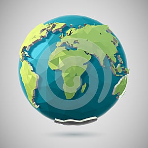 Polygonal Globe Icon