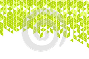 Polygonal green mosaic background. Abstract low poly vector illustration. Triangular pattern, copy space. Template