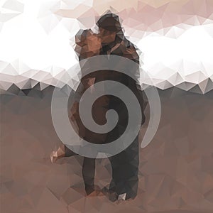 Polygonal kissing couple