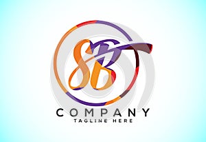 Polygonal Letter S B Logo Design Vector Template. Graphic Alphabet Symbol For Corporate Business Identity