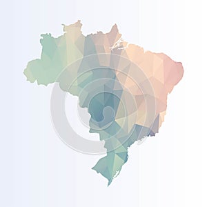 Polygonal map of Brazilia photo