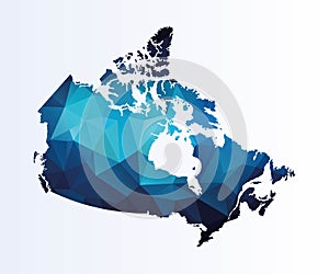 Polygonal map of Canada