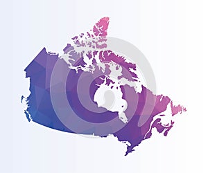 Polygonal map of Canada