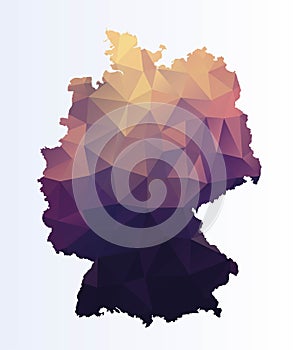 Polygonal map of Germany