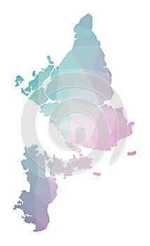 Polygonal map of Siargao. photo
