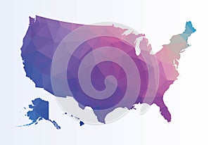 Polygonal map of Usa