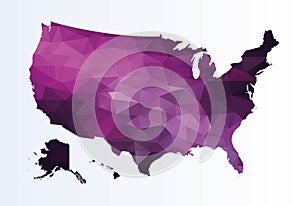 Polygonal map of Usa